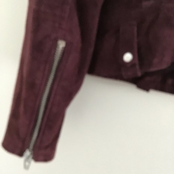 Blank NYC Suede Biker Jacket - Deep Burgundy - Picture 9 of 12